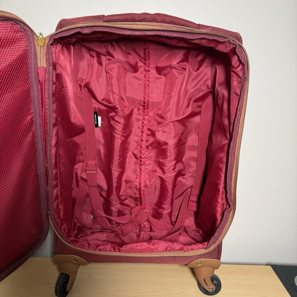 Jessica Simpson Red Kinsey 2 Piece Travel Suitcase Luggage Set Carry on 20” - Picture 10 of 10